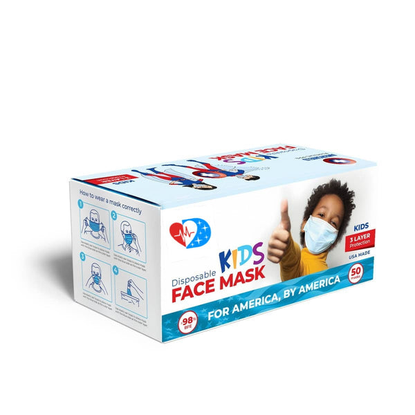 Kids American Made Face Masks (Box of 50) - Made in the USA 🇺🇸 - DreamHug